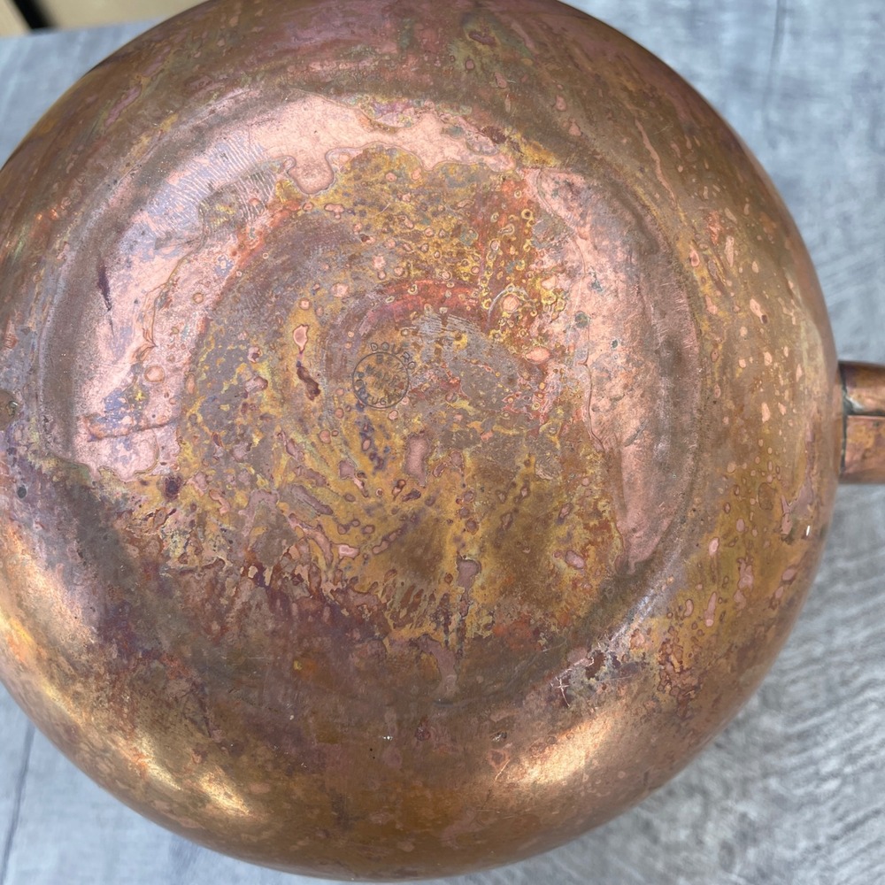 Vintage Douro B&M Copper Tea Kettle Made in Portugal Wood Handle Rustic Decor - Picture 7 of 8